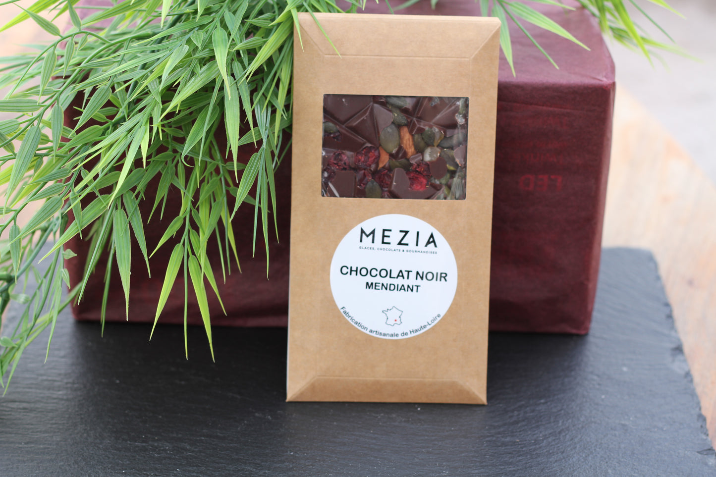 Tablette de Chocolat Noir Façon Mendiants Mézia