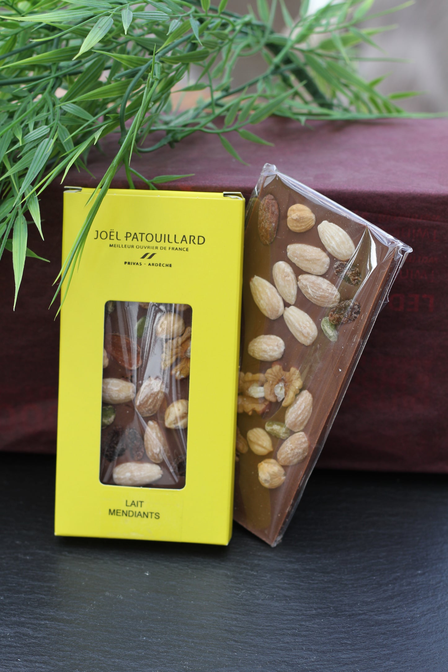 Tablette de Chocolat au Lait façon Mendiant Joël Patrouillard